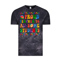 Cloud Black Proud Teacher to au-some student Vintage Tee - CowhideDigitalArt