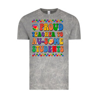 Cloud Rock Proud Teacher to au-some student Vintage Tee - CowhideDigitalArt