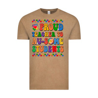 Proud Teacher To Au-some Student Vintage Tee | Teevron