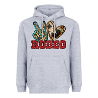 Heather Grey Peace Love Rodeo Heavyweight Hoodie - Jasminsmagicworld