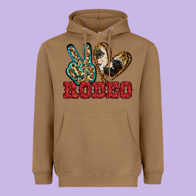 Peace Love Rodeo Heavyweight Hoodie Designed By Jasminsmagicworld