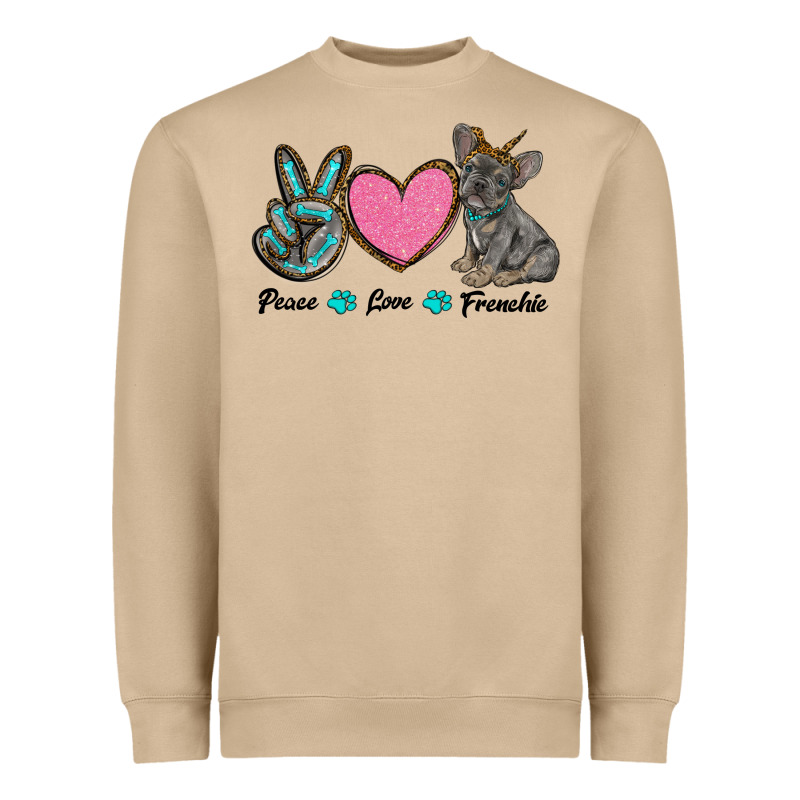 Peace Love Frenchie Heavyweight Sweatshirt by RanaPortraitStore | Teevron