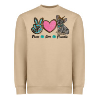 Mushroom peace love frenchie Heavyweight Sweatshirt - RanaPortraitStore