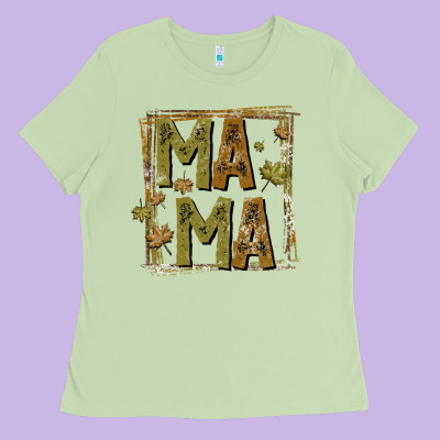Mama Fall Ladies Tee Designed By Cowhidedigitalart