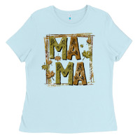 Baby Blue mama fall Ladies Tee - CowhideDigitalArt