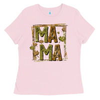 Bubblegum Pink mama fall Ladies Tee - CowhideDigitalArt