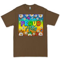 Cacao LGBTQ+ Proud Ally With Daisy Tumbler Premium Tee - BundleAndBundleShop