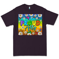 Plum LGBTQ+ Proud Ally With Daisy Tumbler Premium Tee - BundleAndBundleShop