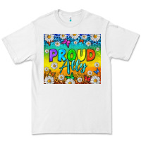 White LGBTQ+ Proud Ally With Daisy Tumbler Premium Tee - BundleAndBundleShop