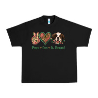 Black Peace Love St. Bernard Urban Heavy Tee - Jasminsmagicworld