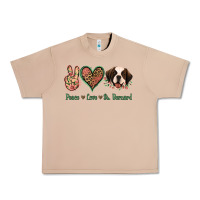 Burro Peace Love St. Bernard Urban Heavy Tee - Jasminsmagicworld