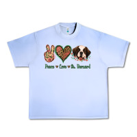 Grape Ice Peace Love St. Bernard Urban Heavy Tee - Jasminsmagicworld