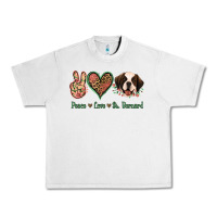 Lunar Rock Peace Love St. Bernard Urban Heavy Tee - Jasminsmagicworld