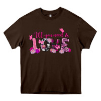 Chocolate Brown All you need is love Valentine's Day Heavy Core Tee - FaDigitalArtStudio