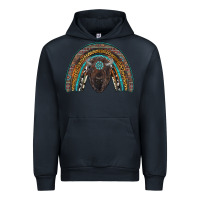 Navy western rainbow with bison Urban Hoodie - RanaPortraitStore