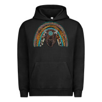 Pigment Black western rainbow with bison Urban Hoodie - RanaPortraitStore