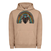 Pigment Burro western rainbow with bison Urban Hoodie - RanaPortraitStore
