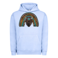 Pigment Grape Ice western rainbow with bison Urban Hoodie - RanaPortraitStore