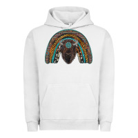 Pigment Lunar Rock western rainbow with bison Urban Hoodie - RanaPortraitStore