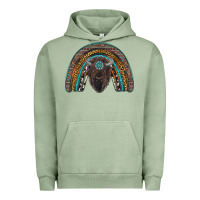 Western Rainbow With Bison Urban Hoodie | Teevron