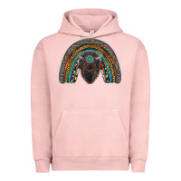 Pigment Salmon western rainbow with bison Urban Hoodie - RanaPortraitStore
