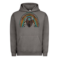 Pigment Tornado western rainbow with bison Urban Hoodie - RanaPortraitStore