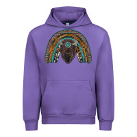 Tulip western rainbow with bison Urban Hoodie - RanaPortraitStore