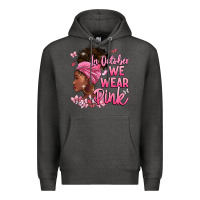 Charcoal Heather in october we wear pink Premium Hoodie - BarkalooDesign