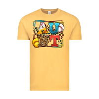 Vintage Mustard Baseball and Softball aunt leopard frame Vintage Tee - LillyAllenDesigns