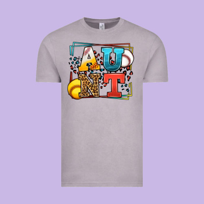 Baseball And Softball Aunt Leopard Frame Vintage Tee Designed By Lillyallendesigns