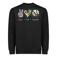 Black Peace Love Baseball Heavyweight Sweatshirt - Jasminsmagicworld