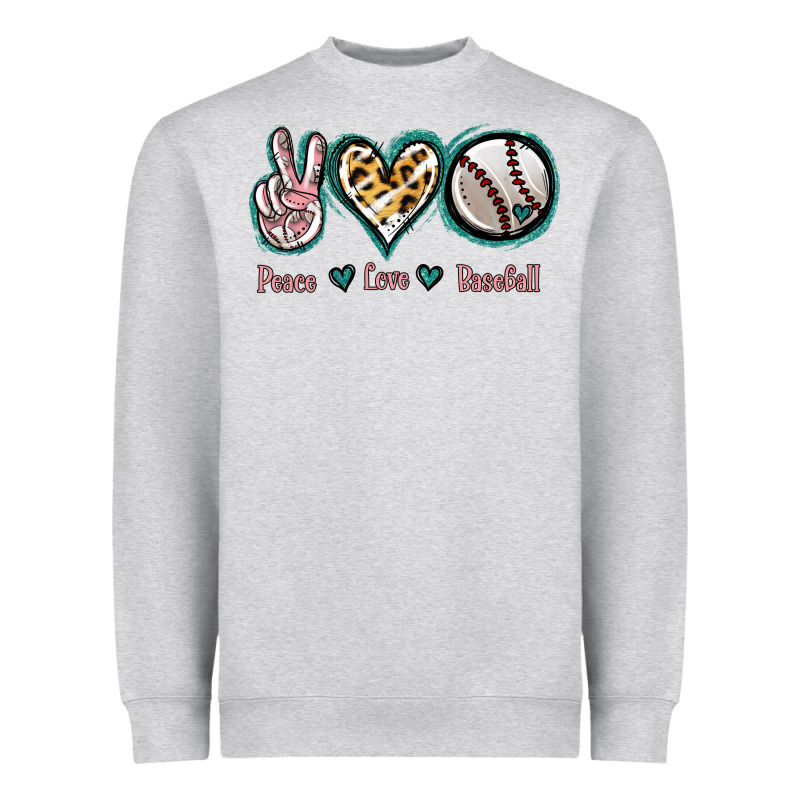 Peace Love Baseball Heavyweight Sweatshirt by Jasminsmagicworld | Teevron