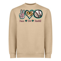 Mushroom Peace Love Baseball Heavyweight Sweatshirt - Jasminsmagicworld