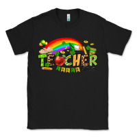 Black St. Patrick's Day Teacher Classic Tee - OliviaCreatesArt