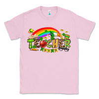 Bubblegum Pink St. Patrick's Day Teacher Classic Tee - OliviaCreatesArt