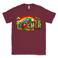 Burgundy St. Patrick's Day Teacher Classic Tee - OliviaCreatesArt