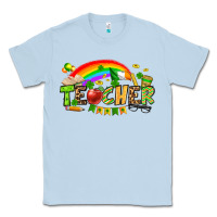 Dusty Blue St. Patrick's Day Teacher Classic Tee - OliviaCreatesArt
