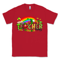 Red St. Patrick's Day Teacher Classic Tee - OliviaCreatesArt