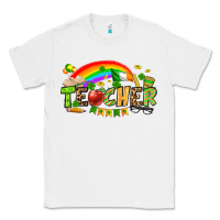 White St. Patrick's Day Teacher Classic Tee - OliviaCreatesArt