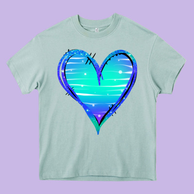 Mermaid Heart Heavy Core Tee Designed By Jasminsmagicworld