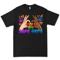 Black LGBTQ+ You Are Safe Here Premium Tee - BundleAndBundleShop