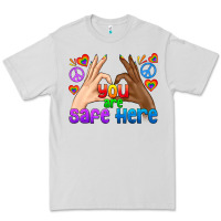 Dove Grey LGBTQ+ You Are Safe Here Premium Tee - BundleAndBundleShop