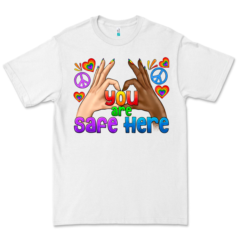 Lgbtq+ You Are Safe Here Premium Tee by BundleAndBundleShop | Teevron