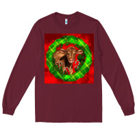 Burgundy christmas red angus calf Long Sleeve Tee - LillyAllenDesigns