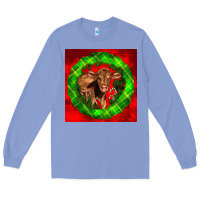Colony Blue christmas red angus calf Long Sleeve Tee - LillyAllenDesigns