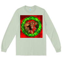 Christmas Red Angus Calf Long Sleeve Tee | Teevron