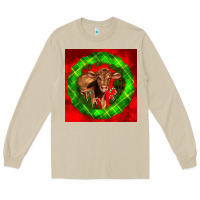 Mushroom christmas red angus calf Long Sleeve Tee - LillyAllenDesigns