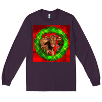 Plum christmas red angus calf Long Sleeve Tee - LillyAllenDesigns