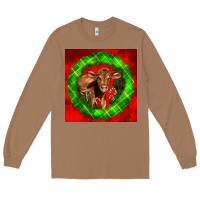 Toasted Coconut christmas red angus calf Long Sleeve Tee - LillyAllenDesigns