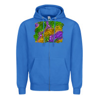 True Royal Leopard Gemstone Mardi Gras Zipper Hoodie - RanaPortraitStore